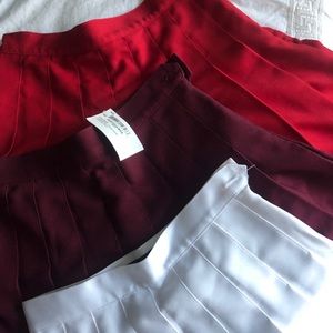 THREE American Apparel Tennis Skirts